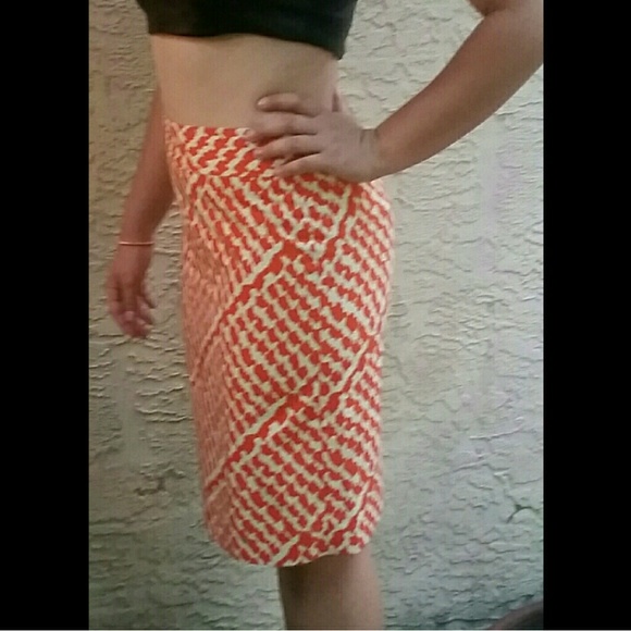 J. Crew orange skirt - Picture 2 of 3